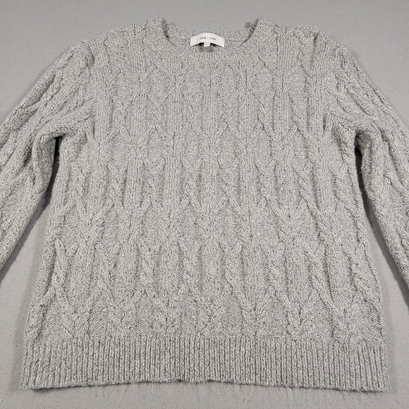 John + Jenn Sweaters - Anthropologie John + Jenn‎ Cable Knit Sweater Women's Size Small Petite Gray